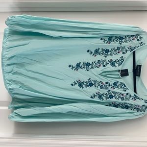 Lane Bryant Embroidered Peasant Top